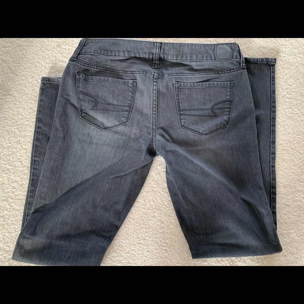 American Eagle Black/gray skinny jeans